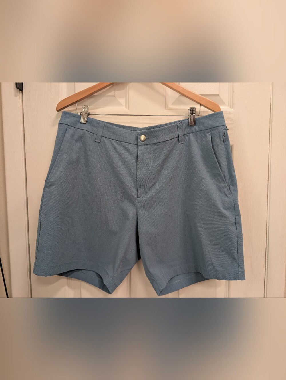 Lululemon Men's 36 x 7.5 Commission Shorts Classic Blue Pockets UTYB 29200